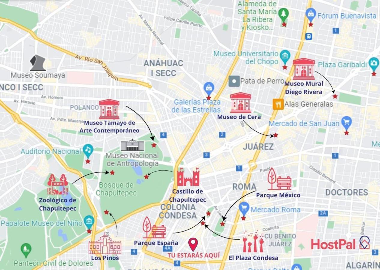 Casa Carmelia La Condesa Apartment Мексико Сити Екстериор снимка